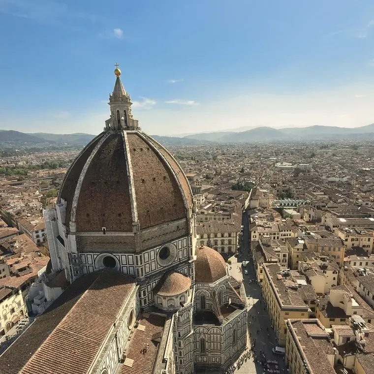 Brunelleschi's dome and the rooftops of Florence, seen from Giotto's bell tower