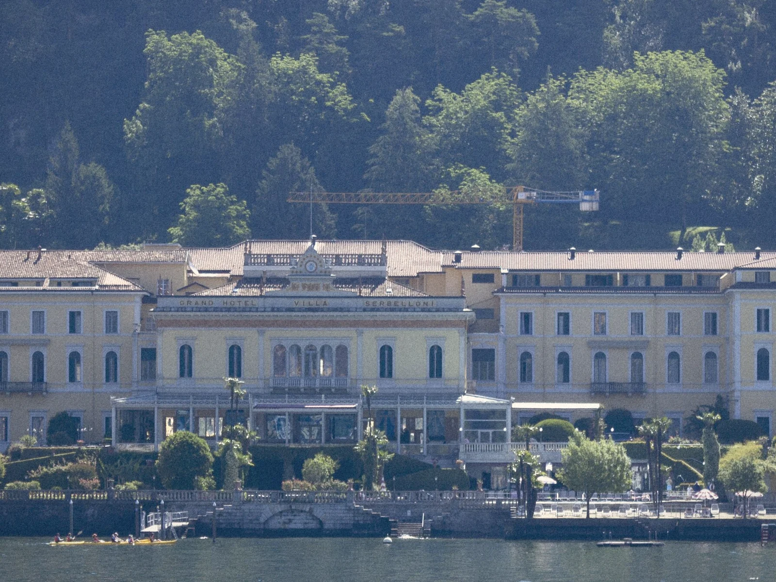 The belle époque façade of Grand Hotel Villa Serbelloni on the Bellagio waterfront